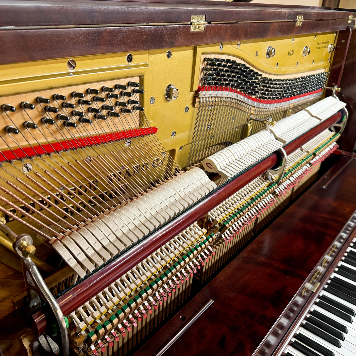 SOLD 1885 Emerson Wood Finish 57" Commissioned Upright