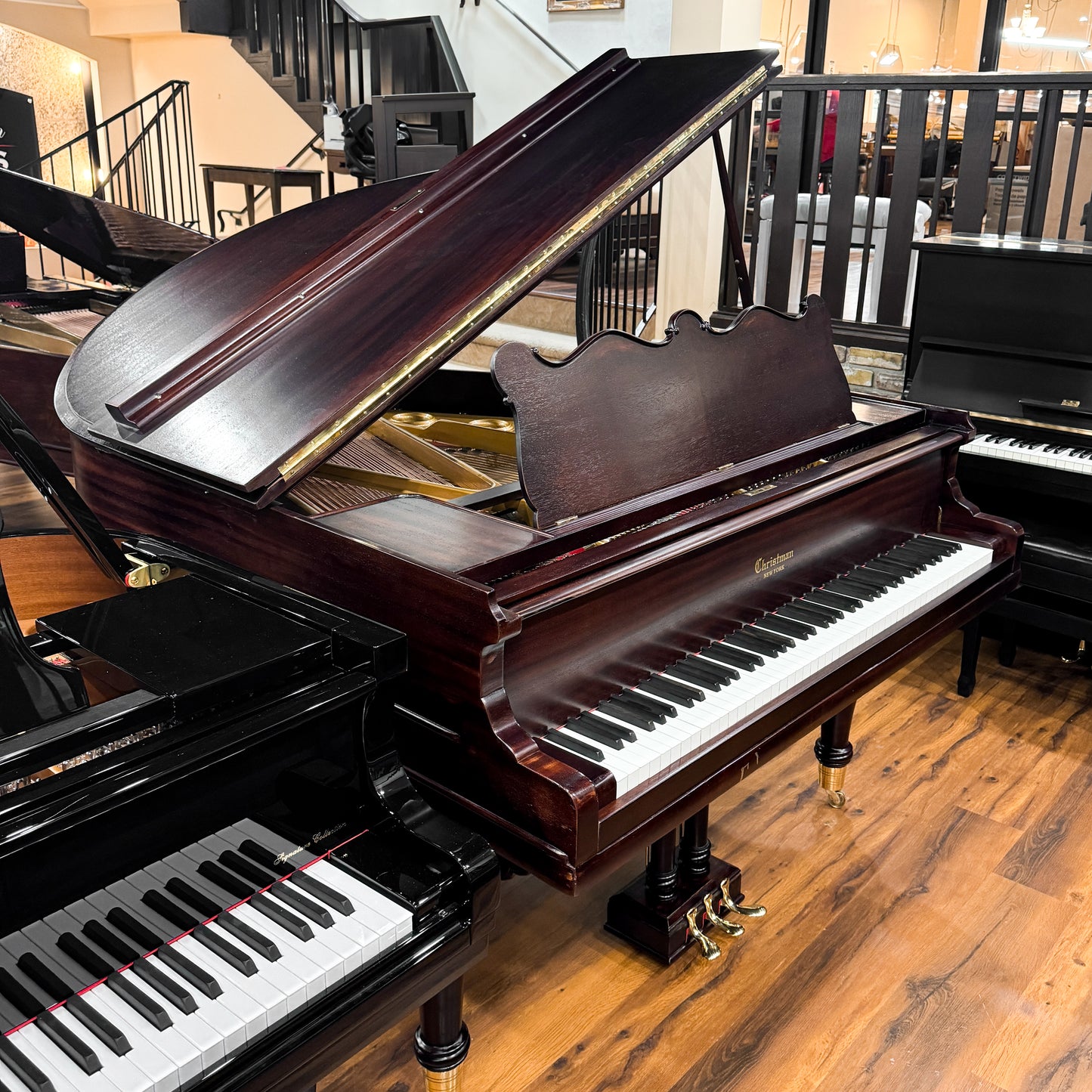 SOLD 1905 Christman 5' Mahogany Wood Finish Grand Piano