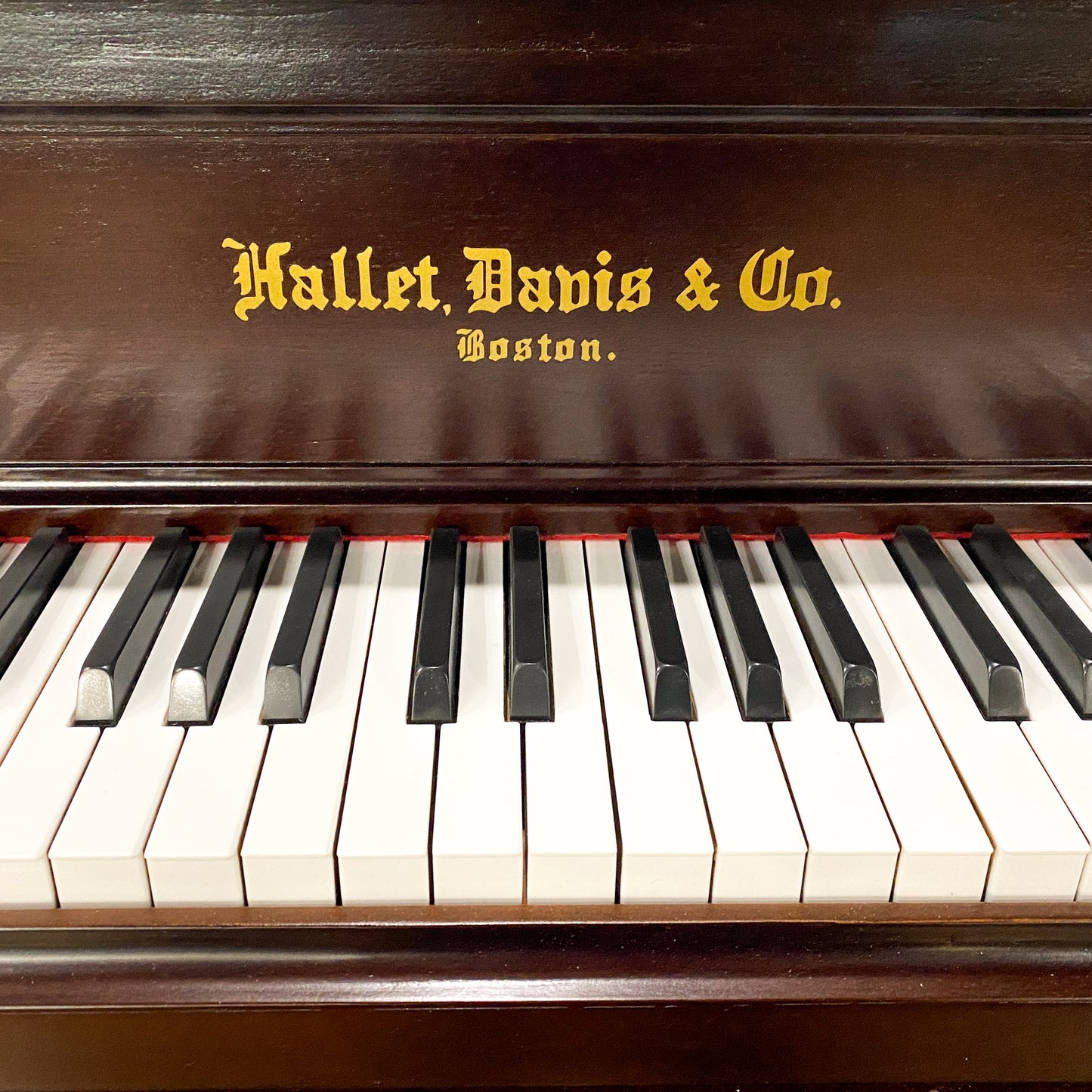 1885 Hallet Davis 6'8" Wood Finish Grand Piano