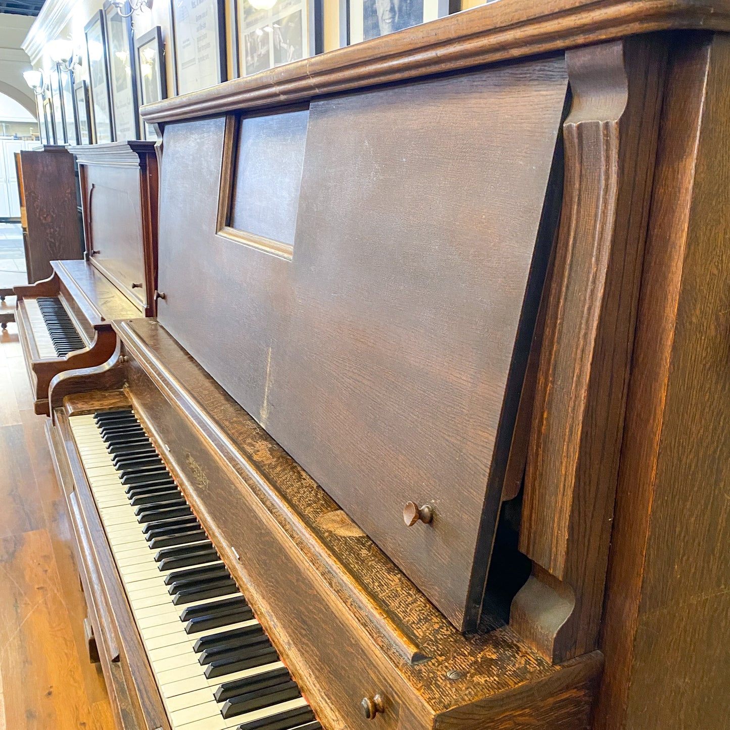SOLD 1913 Whitney Wood Finish Commissioned Upright Piano
