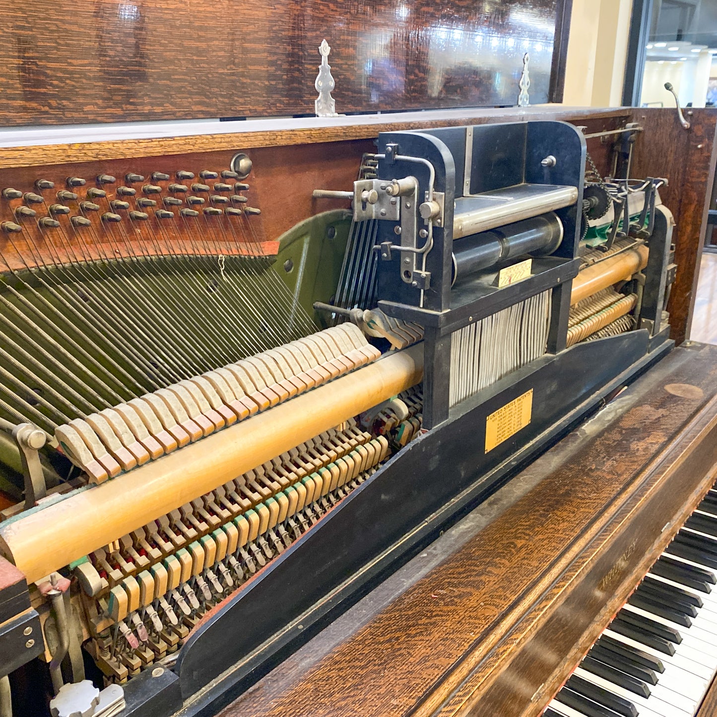 SOLD 1913 Whitney Wood Finish Commissioned Upright Piano