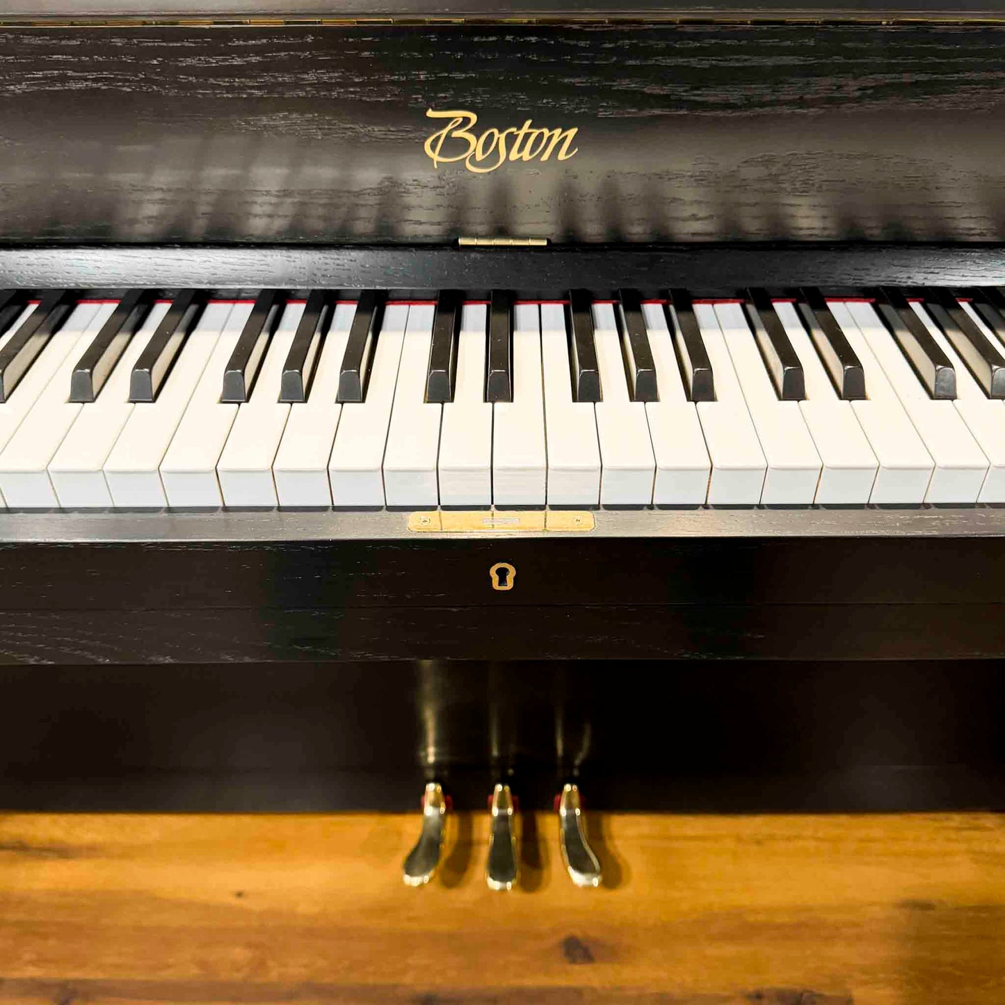 SOLD 1995 Boston 46" Satin Black Studio Piano