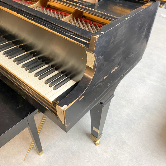 CURRENT SHOP WORK - 1980 Baldwin R 5'8" Black Satin Grand Piano