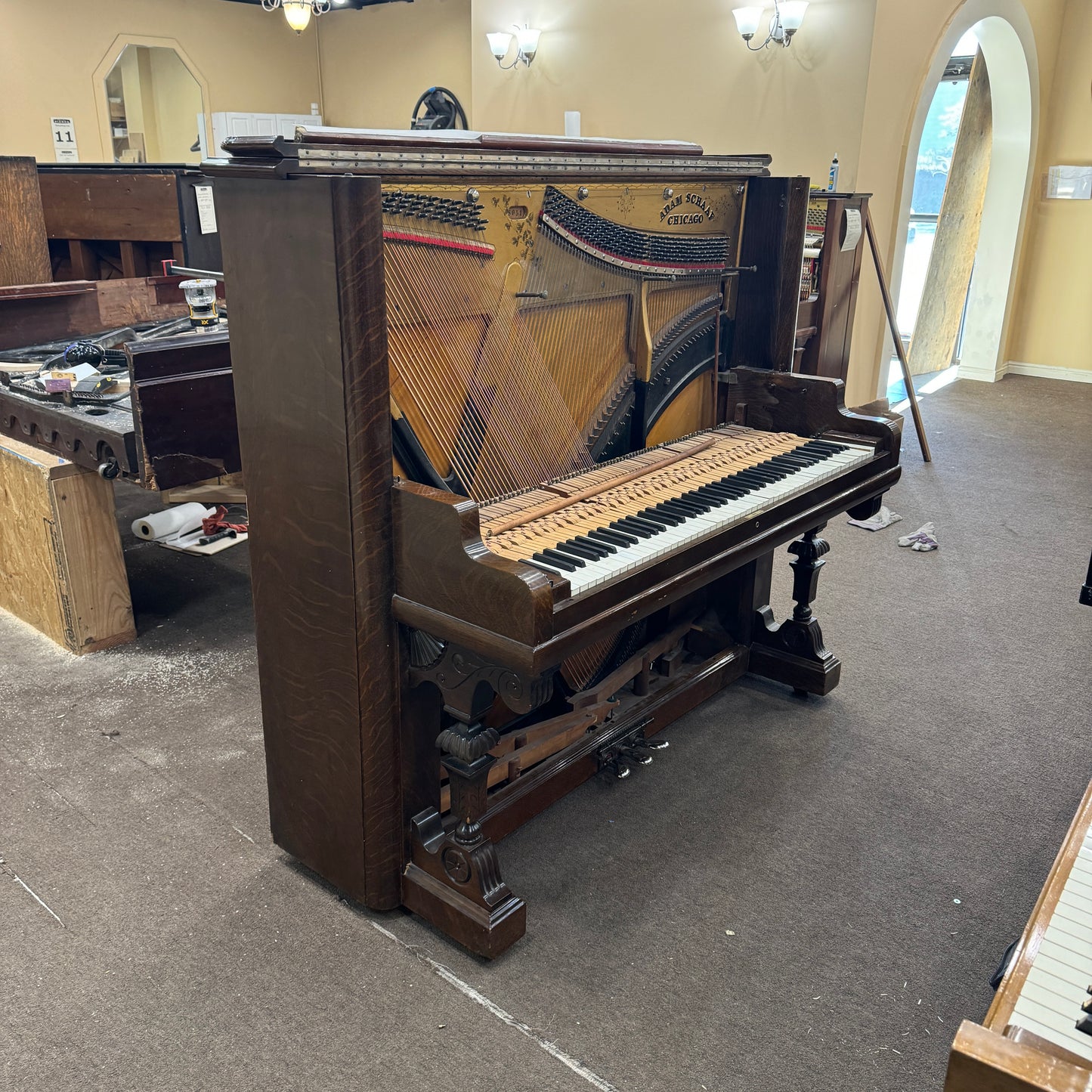 HEIRLOOM RESTORATION Adam Schaaf Commissioned 57" Upright Piano