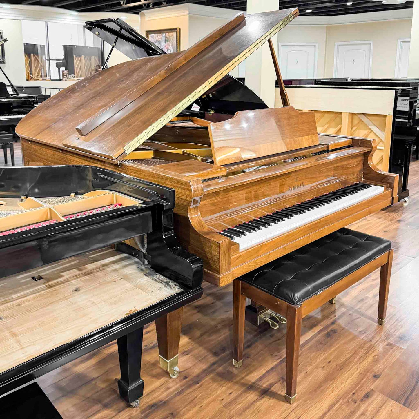 1990 Kimball 6'6" Black Satin Grand Piano