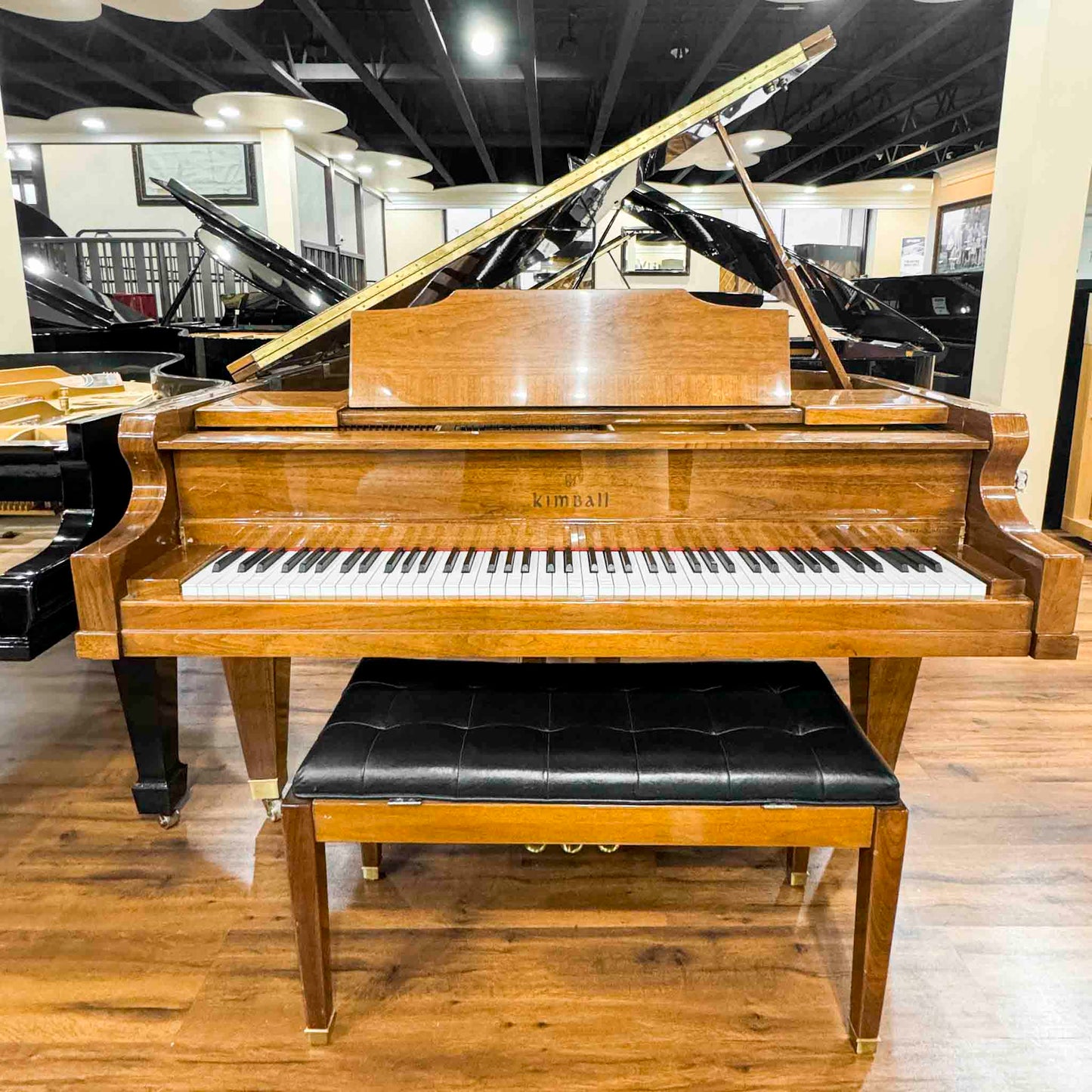 1990 Kimball 6'6" Black Satin Grand Piano