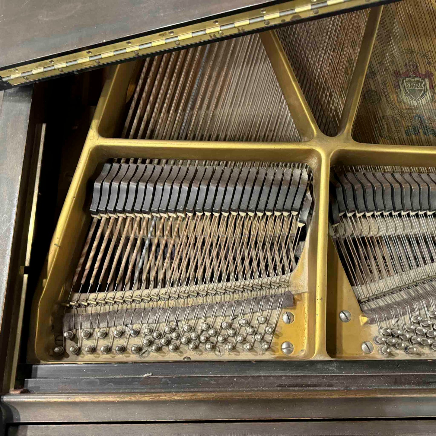 CURRENT SHOP WORK - 1935 Knabe 5'4" Wood Finish Commissioned Player Grand Piano