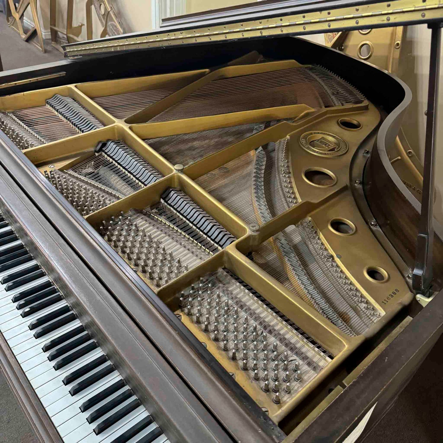 CURRENT SHOP WORK - 1935 Knabe 5'4" Wood Finish Commissioned Player Grand Piano