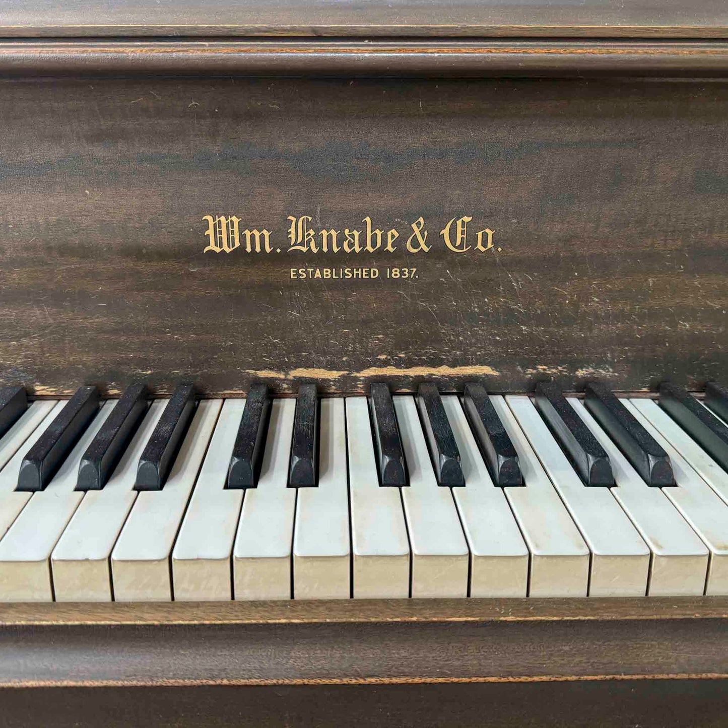 CURRENT SHOP WORK - 1935 Knabe 5'4" Wood Finish Commissioned Player Grand Piano