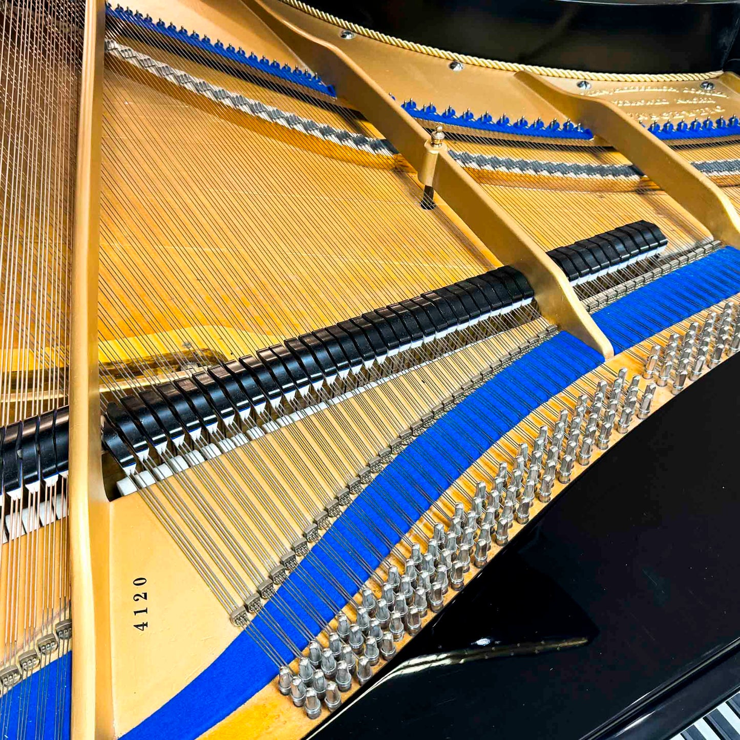1860 Grotrian Steinweg 7' Polished Black Grand Piano with QRS Self Playing System