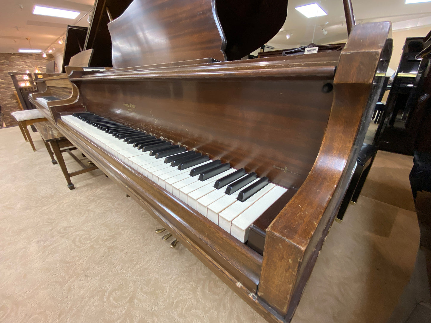SOLD 1948 George Steck Wood Finish 4'7" Baby Grand Piano