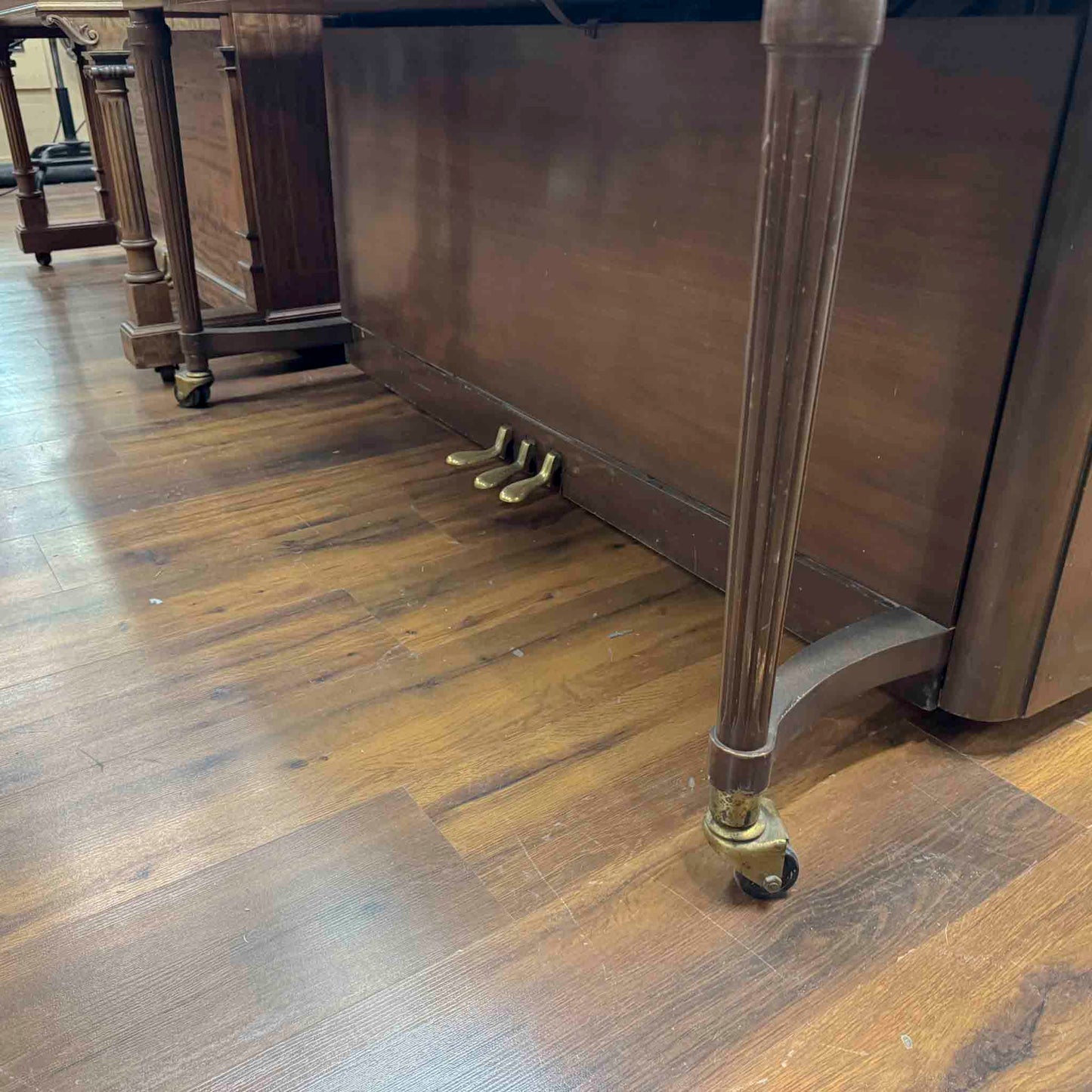 CURRENT SHOP WORK - 1977 Mason & Hamlin 43" Satin Black Commissioned Console Piano