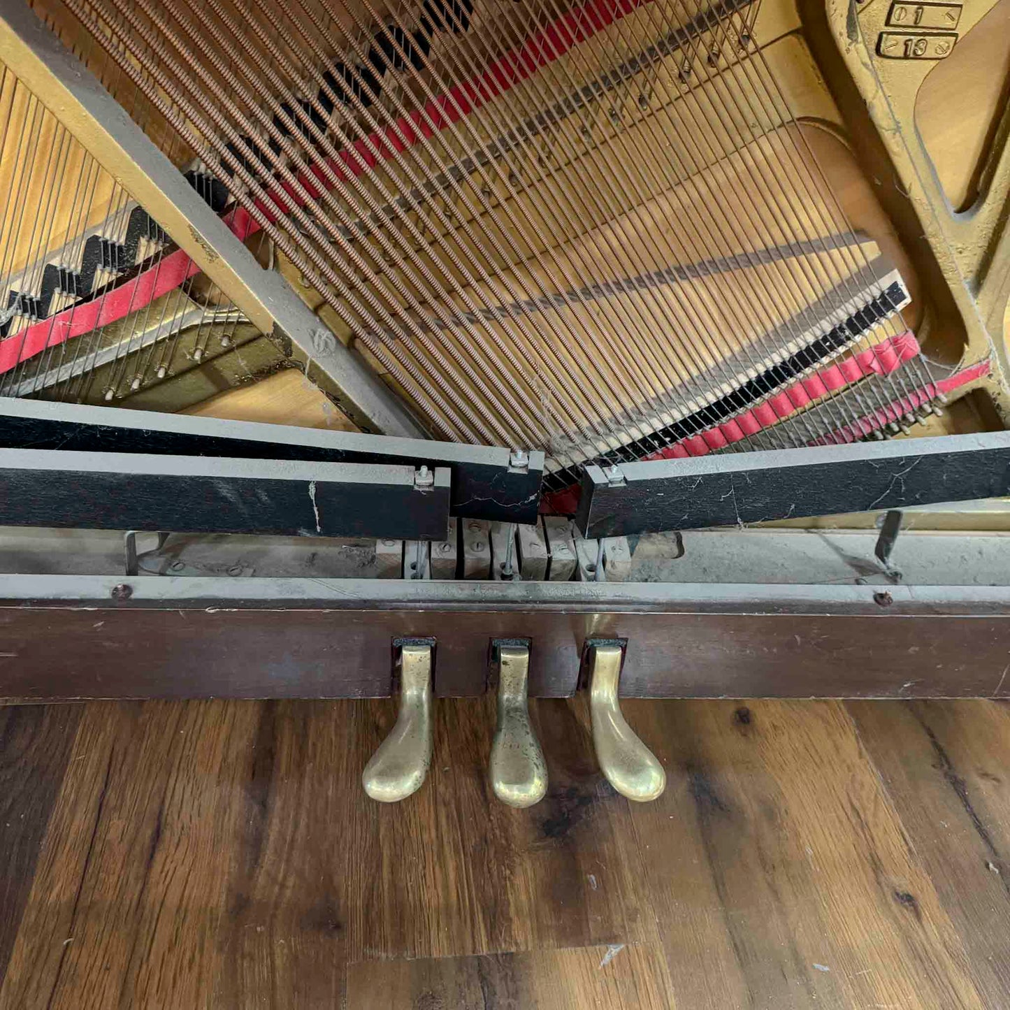 CURRENT SHOP WORK - 1977 Mason & Hamlin 43" Wood Finish Commissioned Console Piano