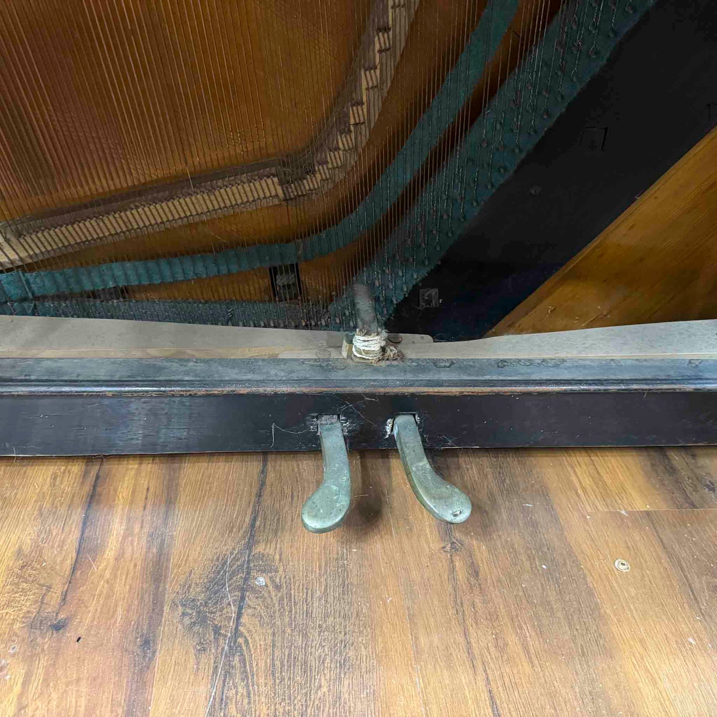 CURRENT SHOP WORK - 1860's Bernareggi 49" Black Wood Finish Upright Piano