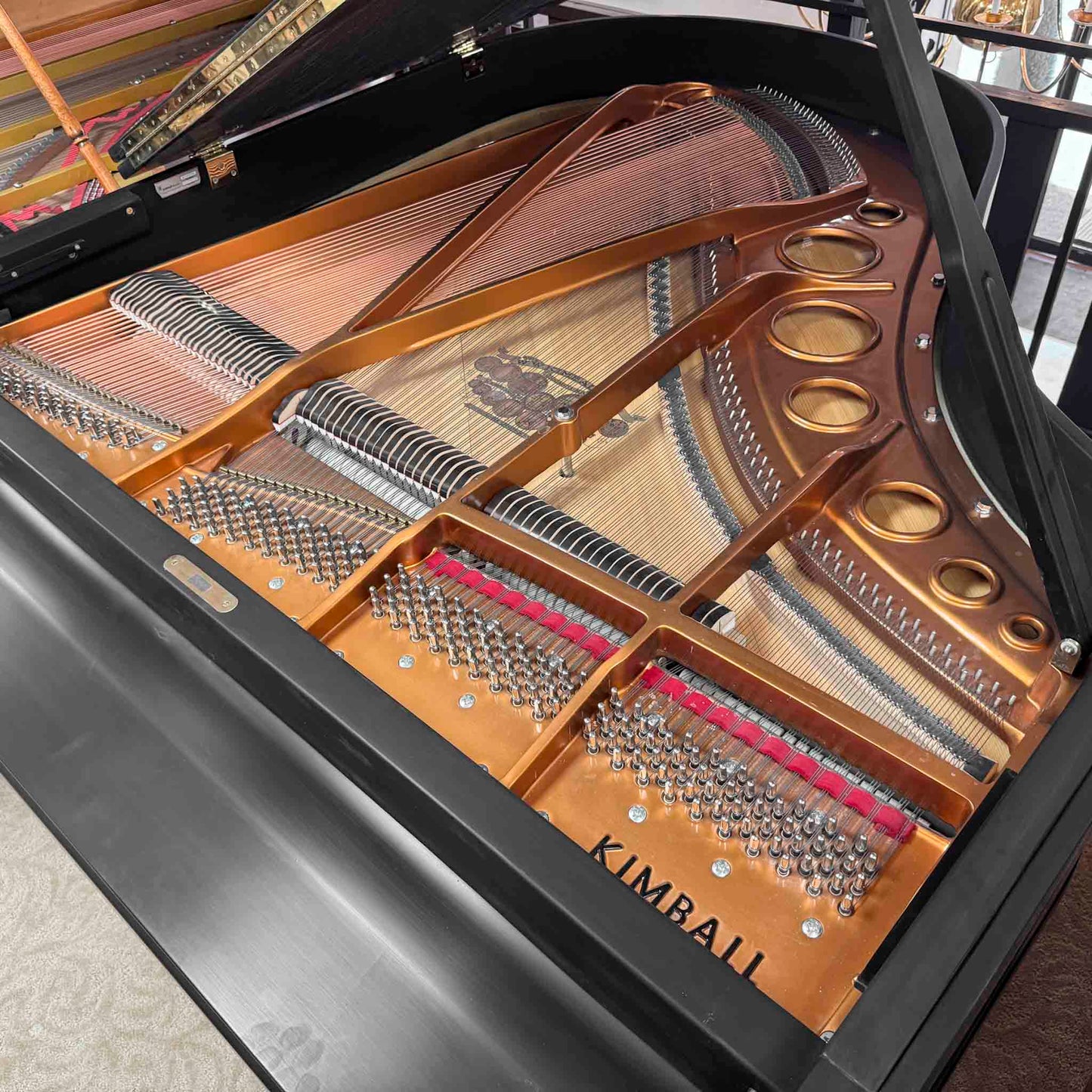 1993 Kimball 580P 5'8" Polished Black Grand Piano with Self Playing System