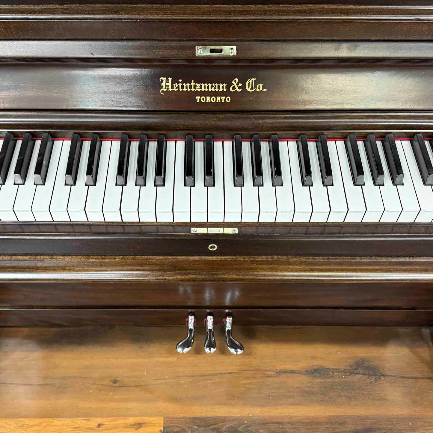 SOLD 1915 Heintzman 54" Wood Finish Commissioned Upright Piano