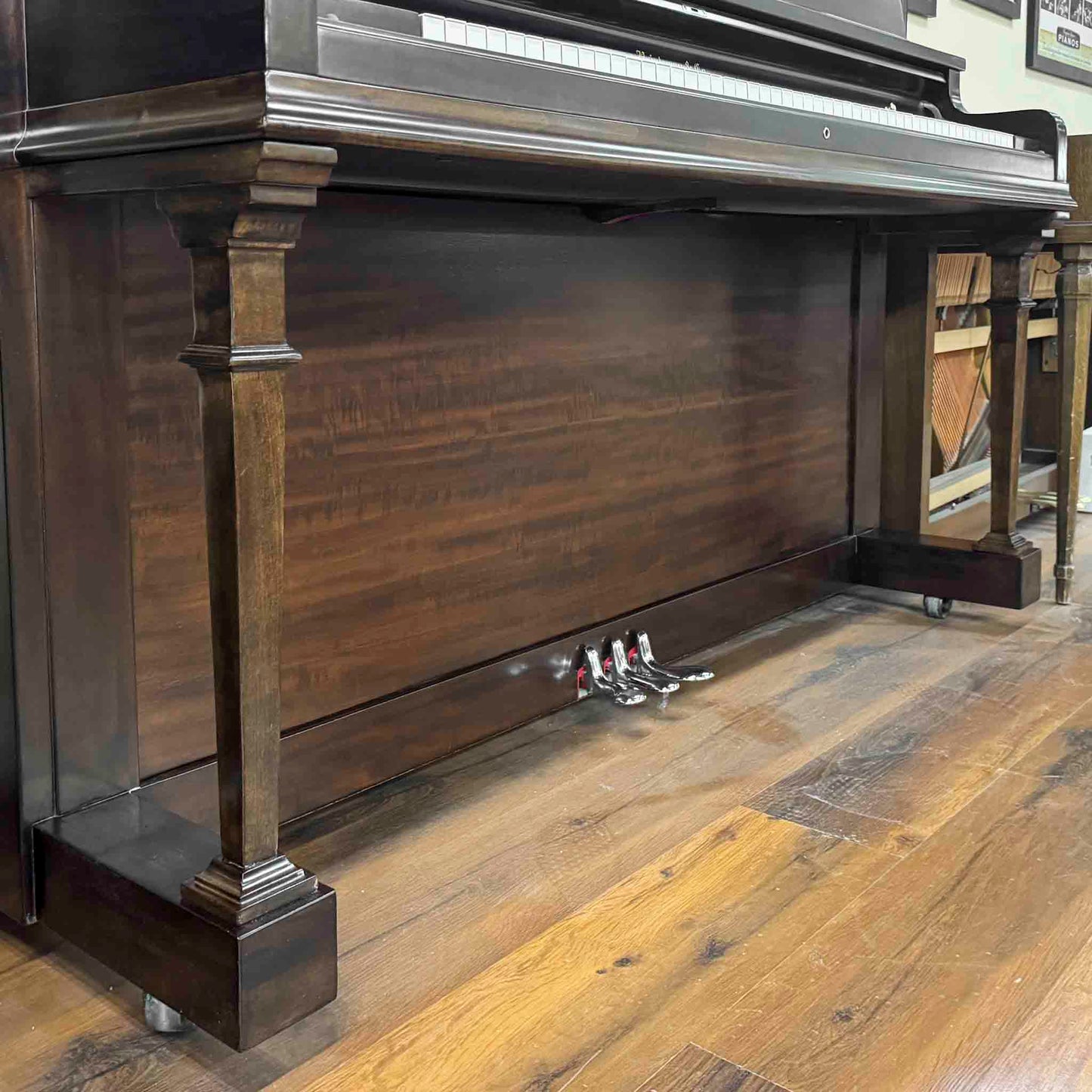 SOLD 1915 Heintzman 54" Wood Finish Commissioned Upright Piano