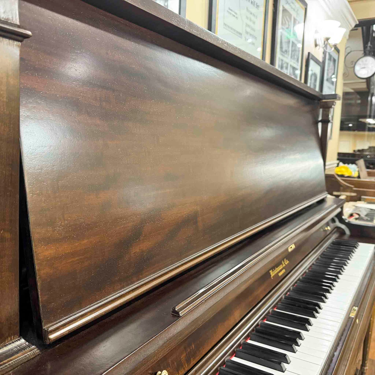 SOLD 1915 Heintzman 54" Wood Finish Commissioned Upright Piano