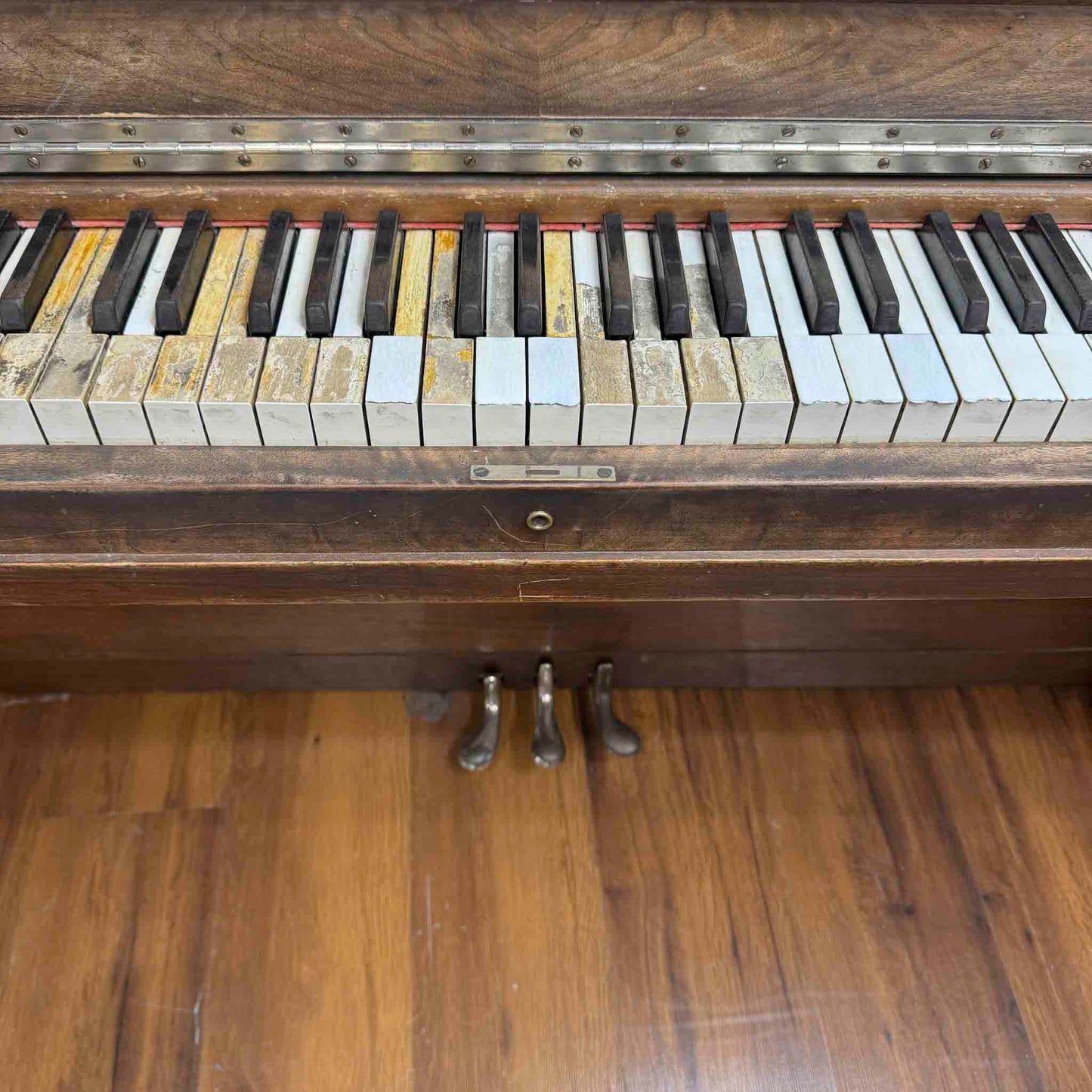 CURRENT SHOP WORK - 1924 Brinkerhoff 49" Wood Finish Commissioned Upright Piano
