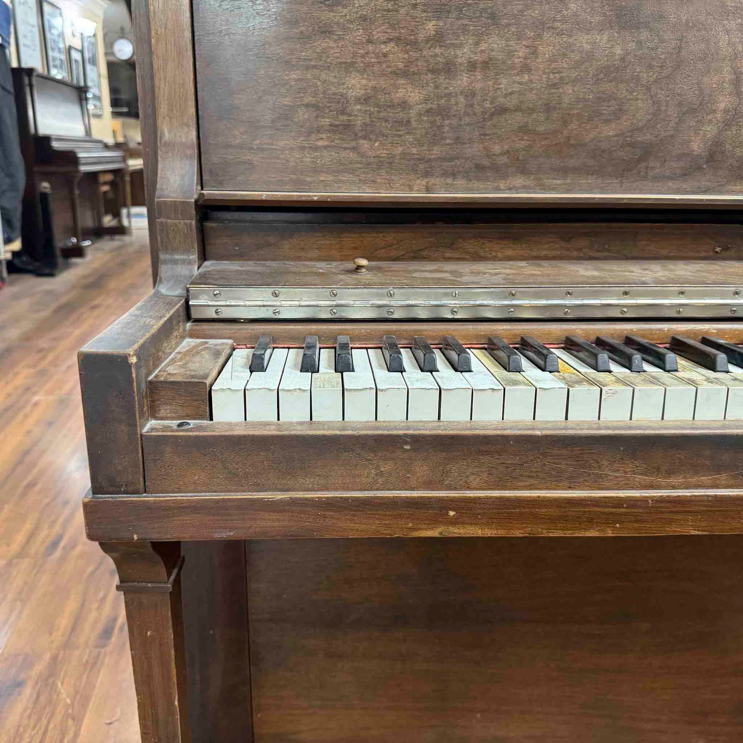 CURRENT SHOP WORK - 1924 Brinkerhoff 49" Wood Finish Commissioned Upright Piano