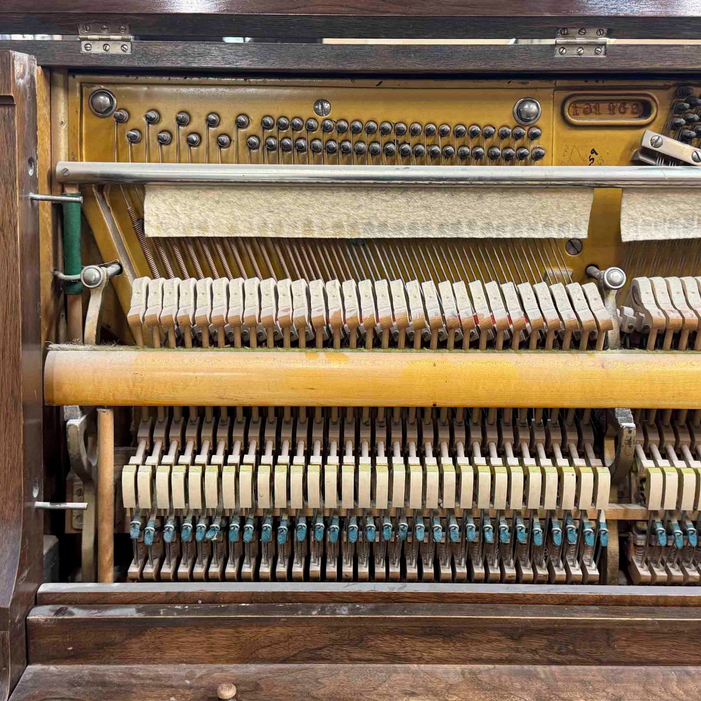 CURRENT SHOP WORK - 1924 Brinkerhoff 49" Wood Finish Commissioned Upright Piano
