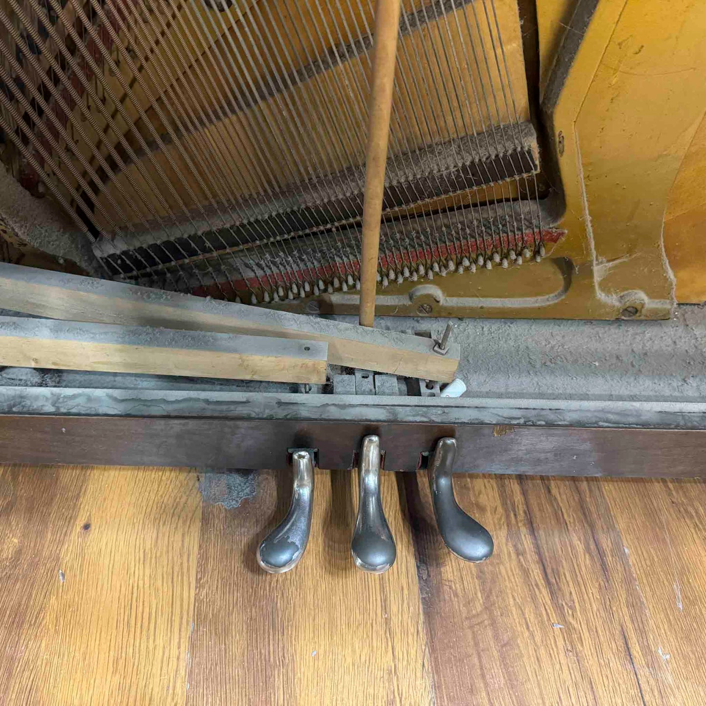 CURRENT SHOP WORK - 1924 Brinkerhoff 49" Wood Finish Commissioned Upright Piano