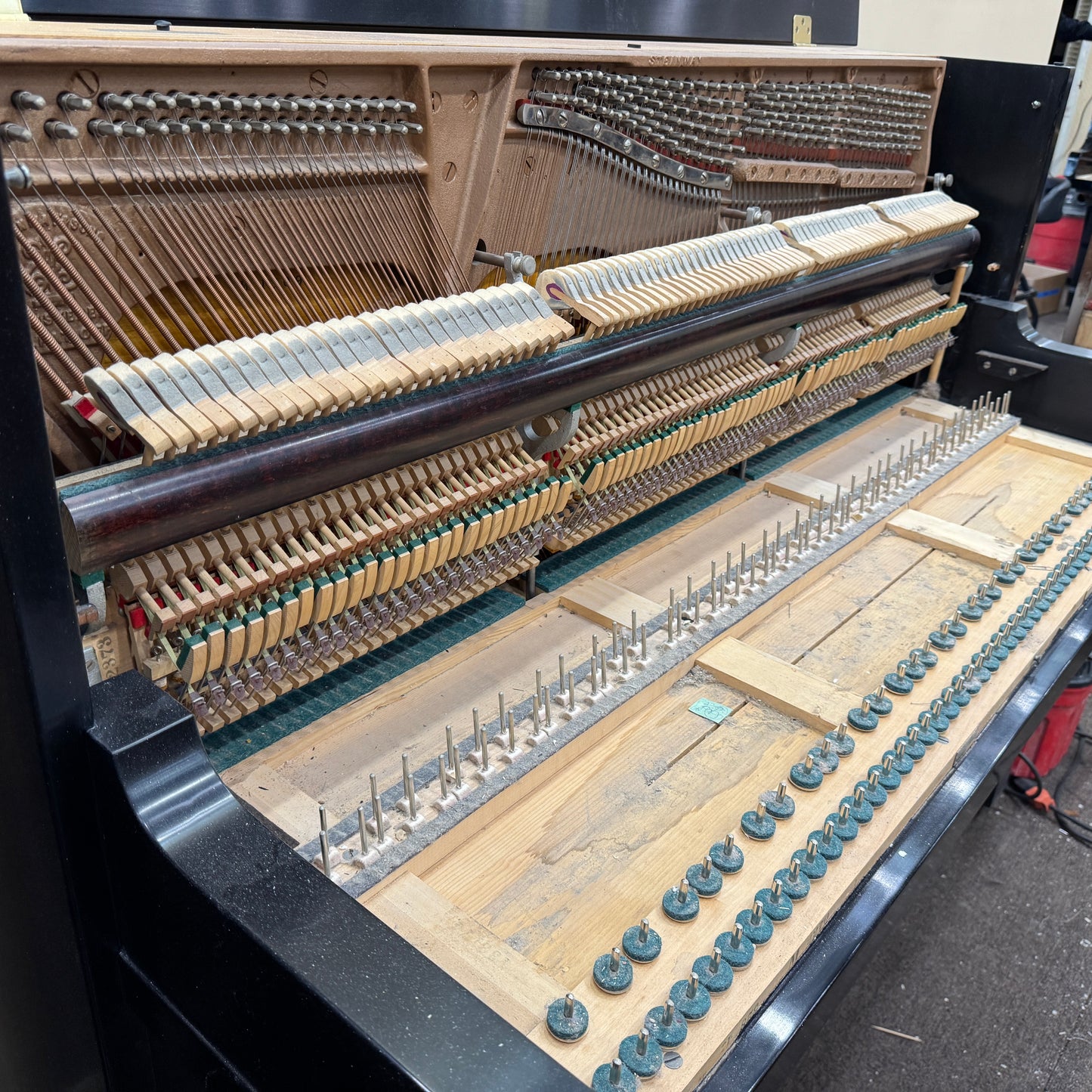 SOLD 1957 Steinway & Sons 47" Satin Black Commissioned Studio Upright Piano