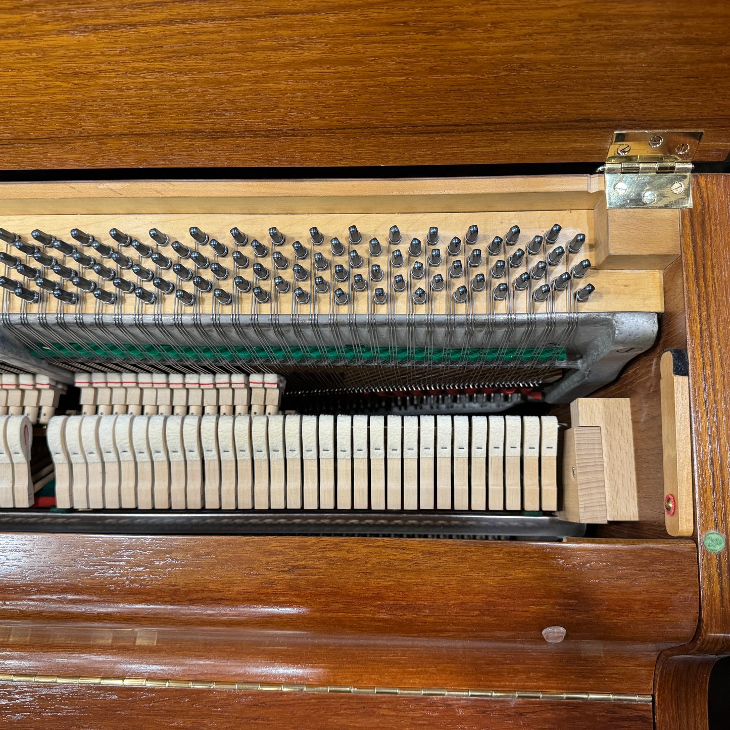 SOLD 1960 Louis Zwicki 36" Teak Wood Finish Spinet Piano