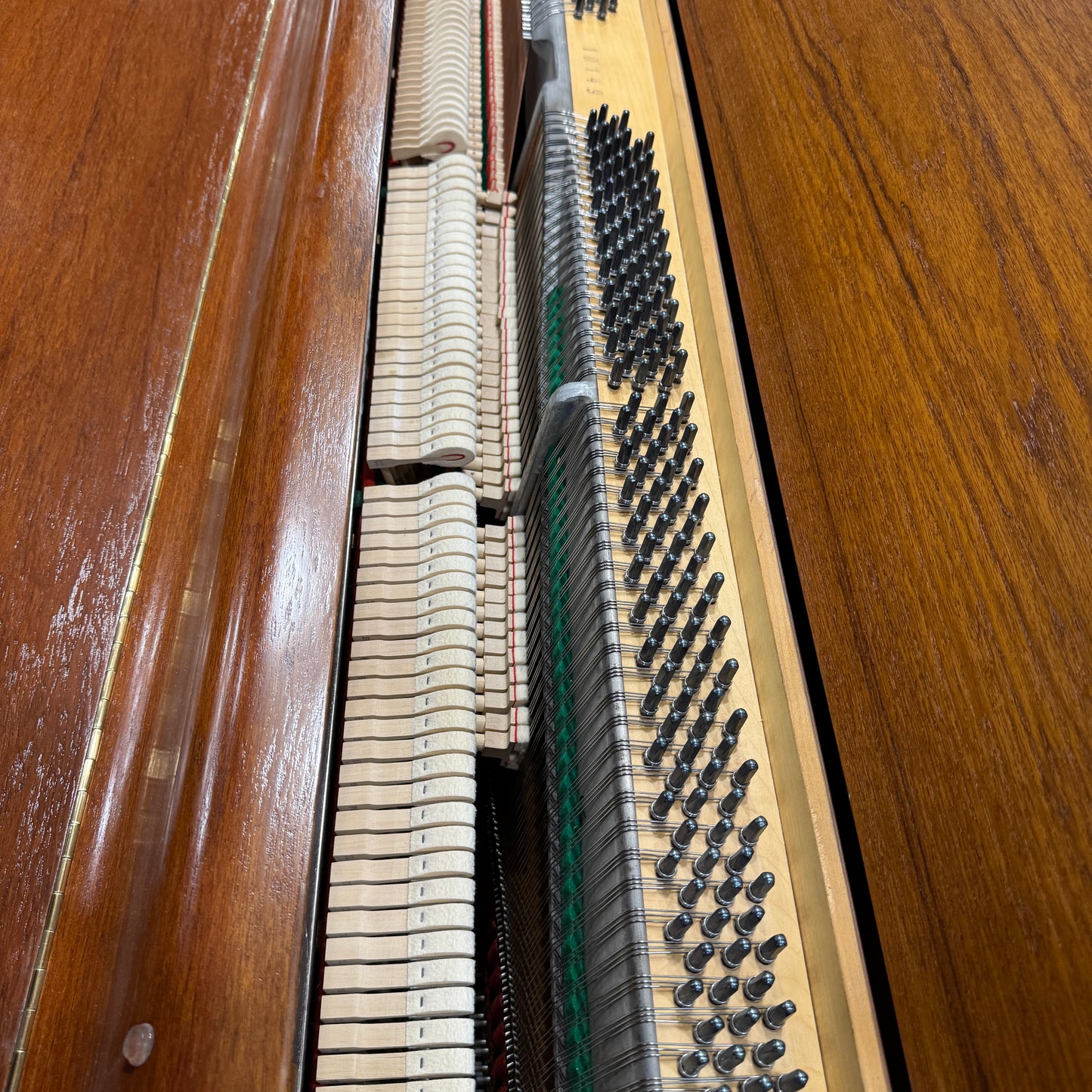 1960 Louis Zwicki 36" Teak Wood Finish Spinet Piano