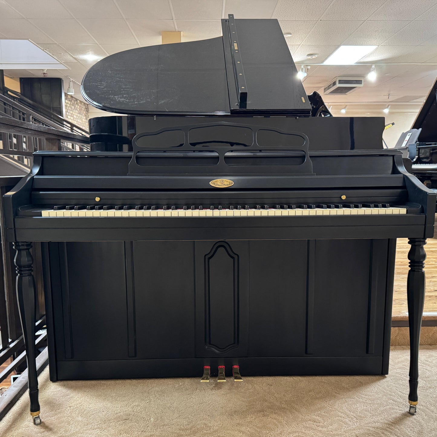 1974 Wurlitzer Satin Black Spinet Piano