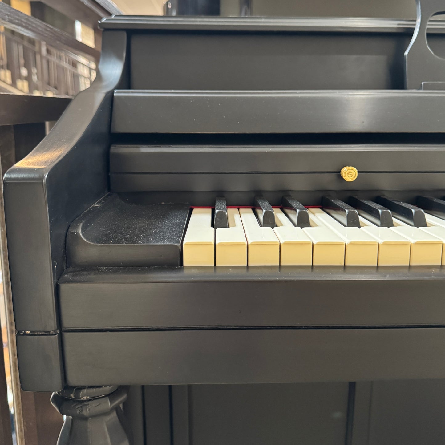 1974 Wurlitzer Satin Black Spinet Piano