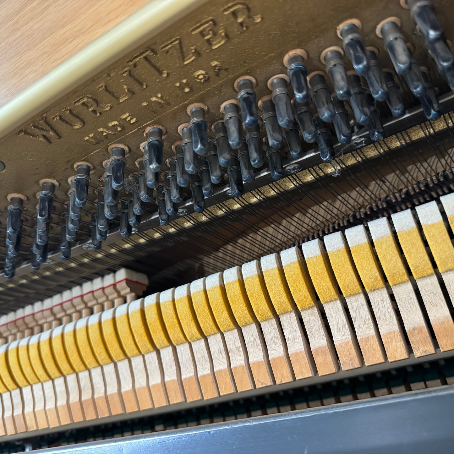 1974 Wurlitzer Satin Black Spinet Piano
