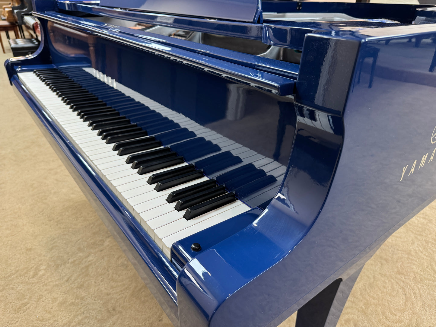 SOLD 1968 Yamaha C7 7'6" Custom Blue Finish Commissioned Grand Piano
