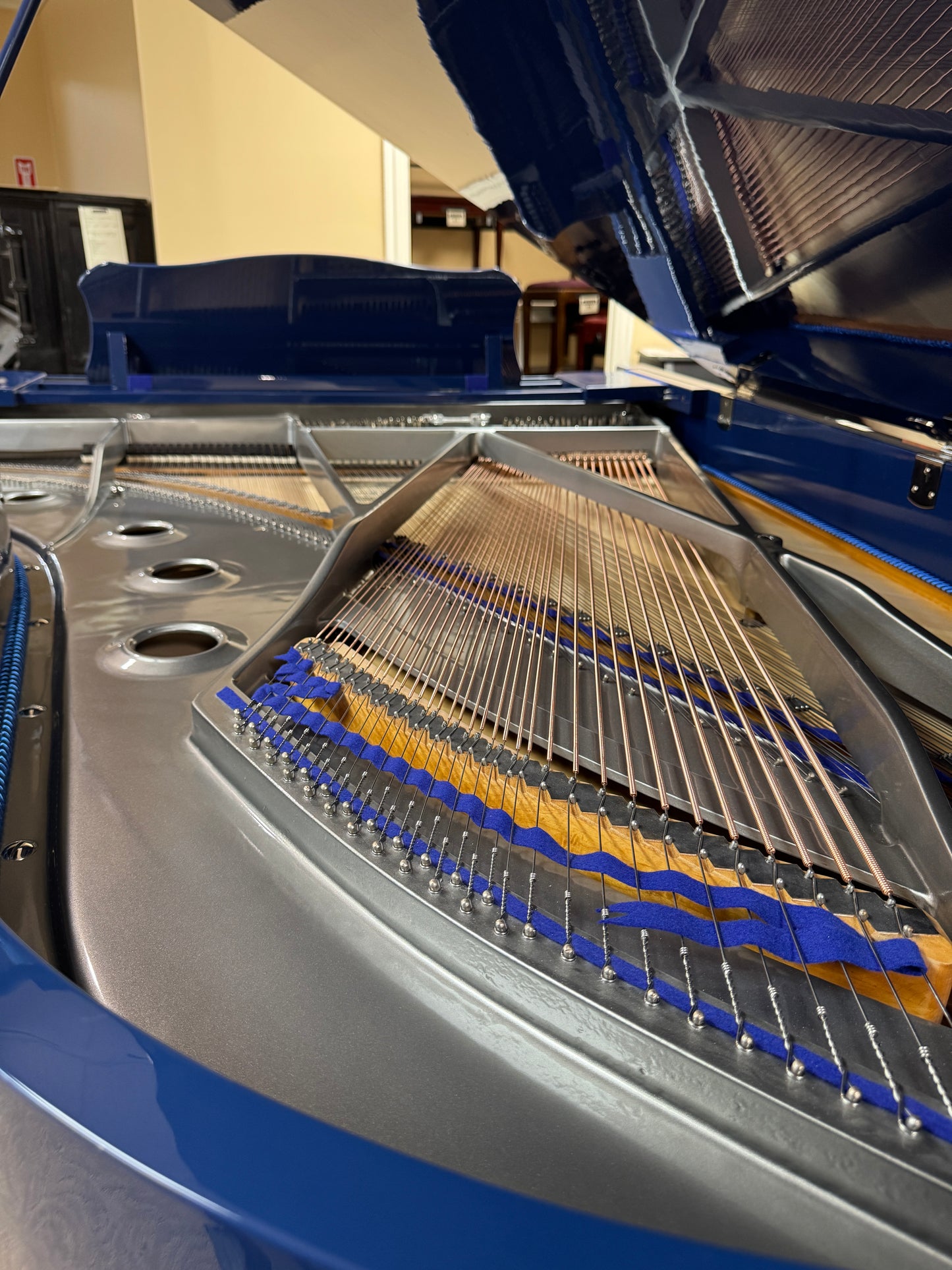 SOLD 1968 Yamaha C7 7'6" Custom Blue Finish Commissioned Grand Piano