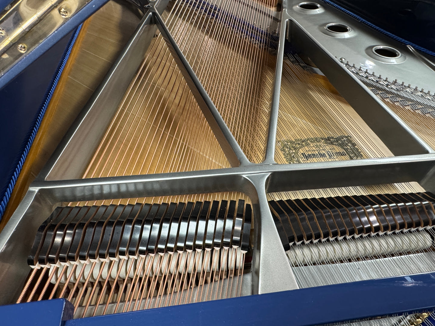 SOLD 1968 Yamaha C7 7'6" Custom Blue Finish Commissioned Grand Piano