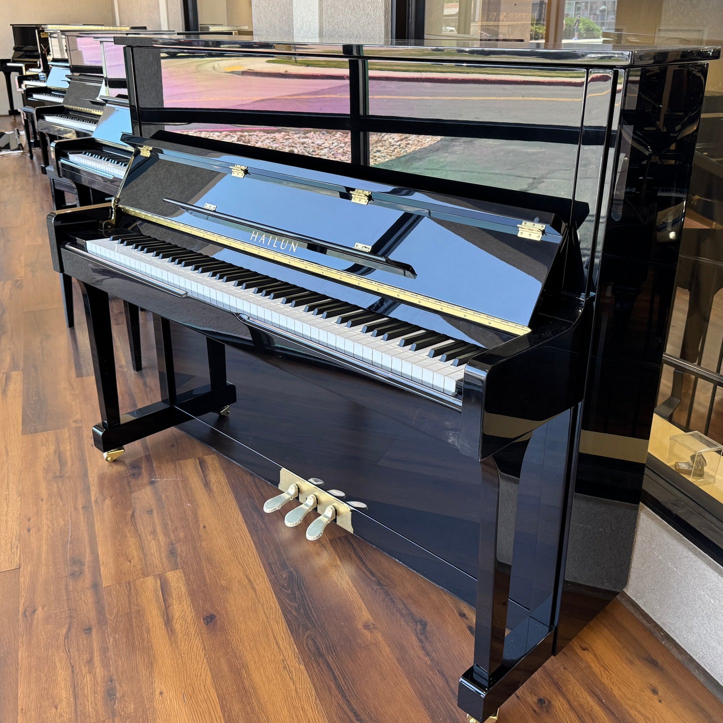 SOLD Hailun 121 48" Polished Black Upright Piano