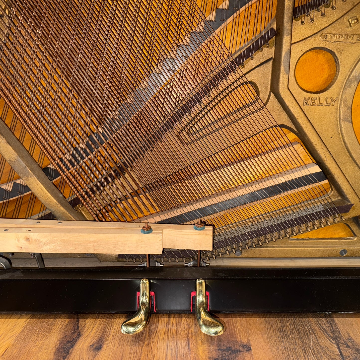 1956 Grinnell Bros 39" Satin Black Spinet Piano