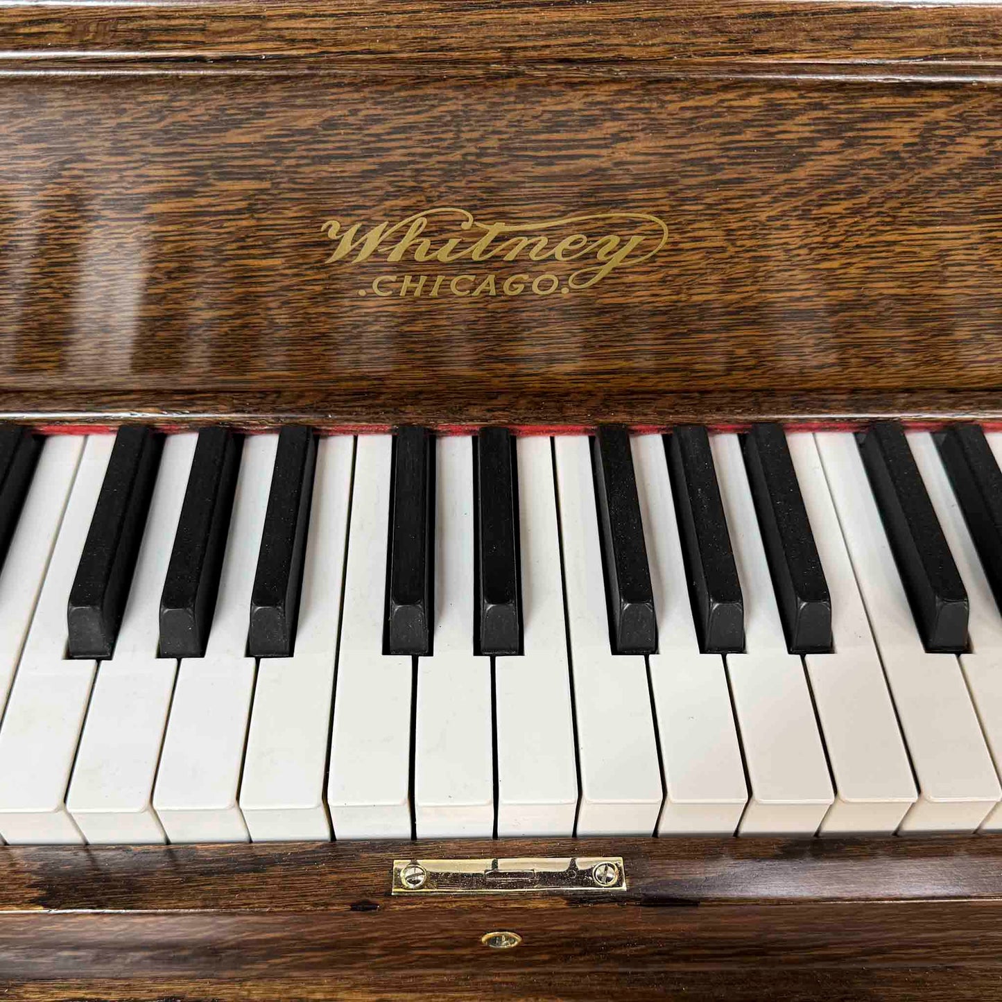 SOLD 1904 Whitney 56" Wood Finish Commissioned Upright Piano