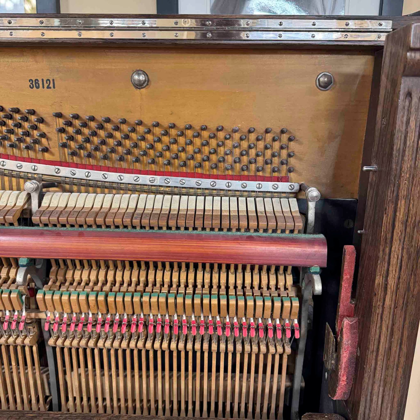 SOLD 1904 Whitney 56" Wood Finish Commissioned Upright Piano