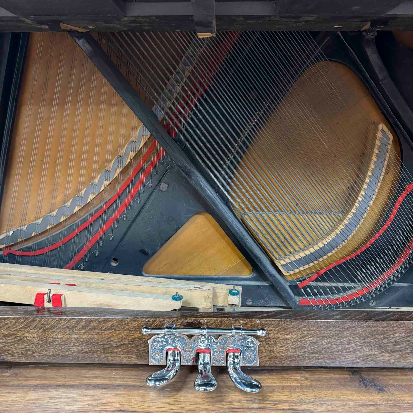 SOLD 1904 Whitney 56" Wood Finish Commissioned Upright Piano