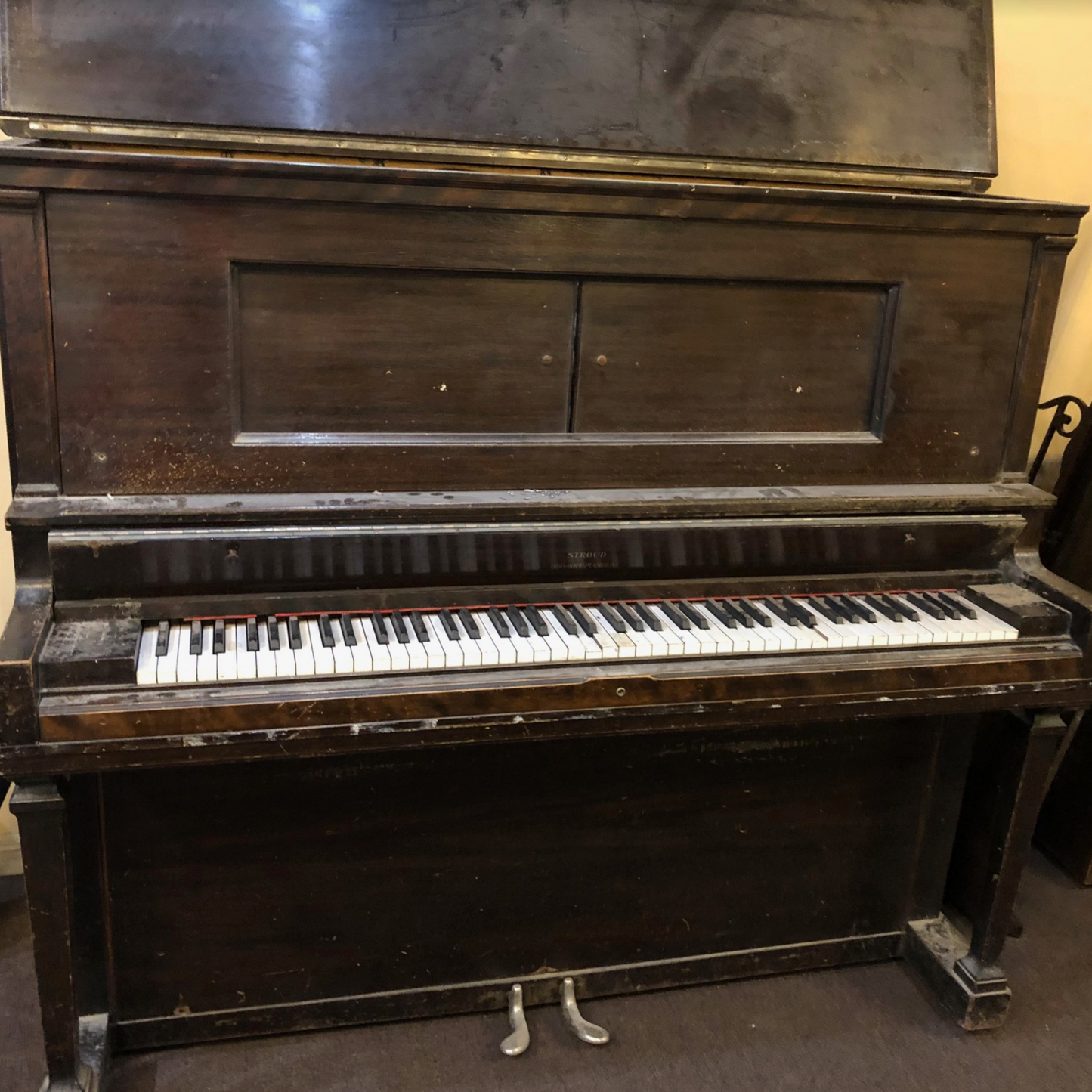 SOLD 1928 Stroud Wood Finish Commissioned Upright Vintage Player Piano