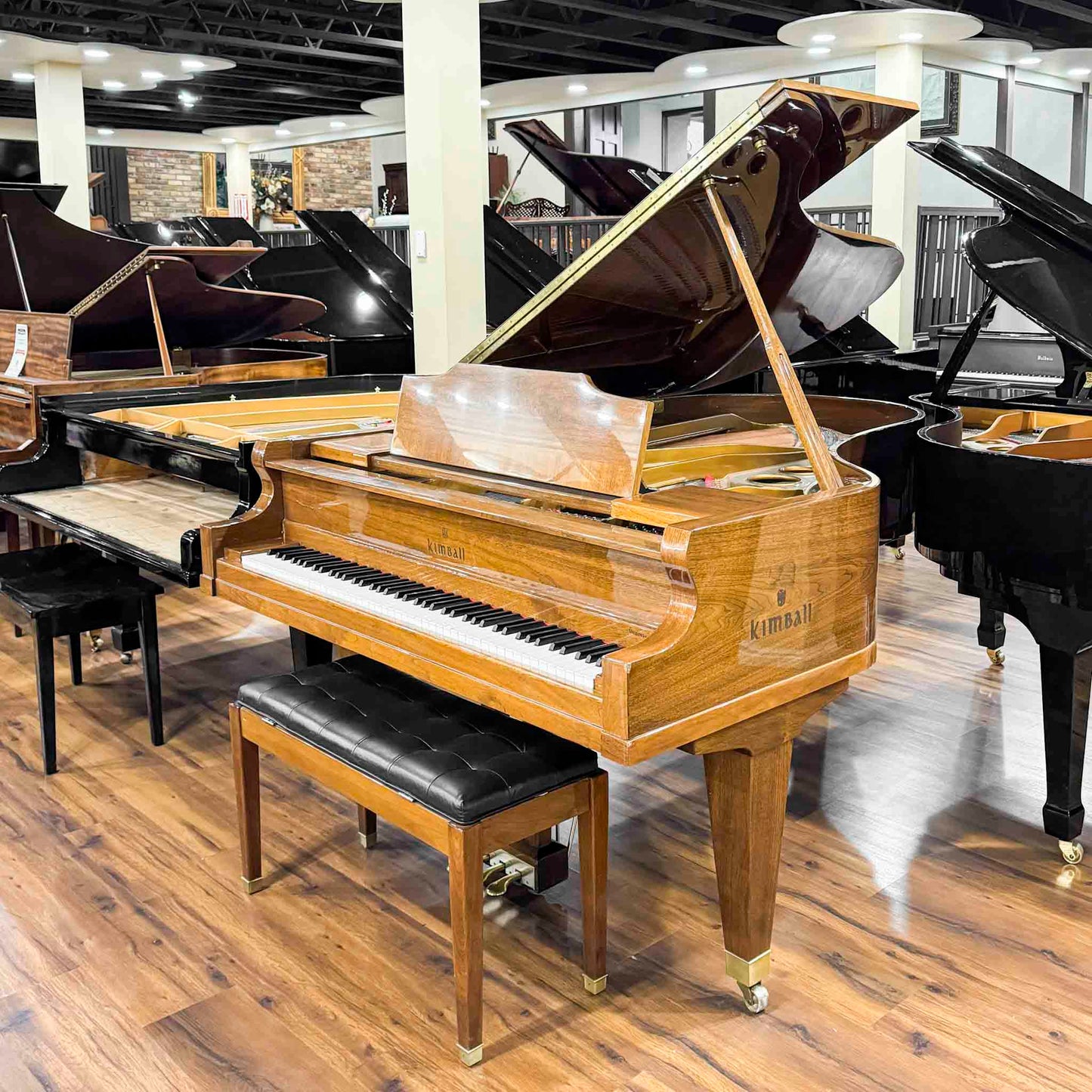 1990 Kimball 6'6" Black Satin Grand Piano