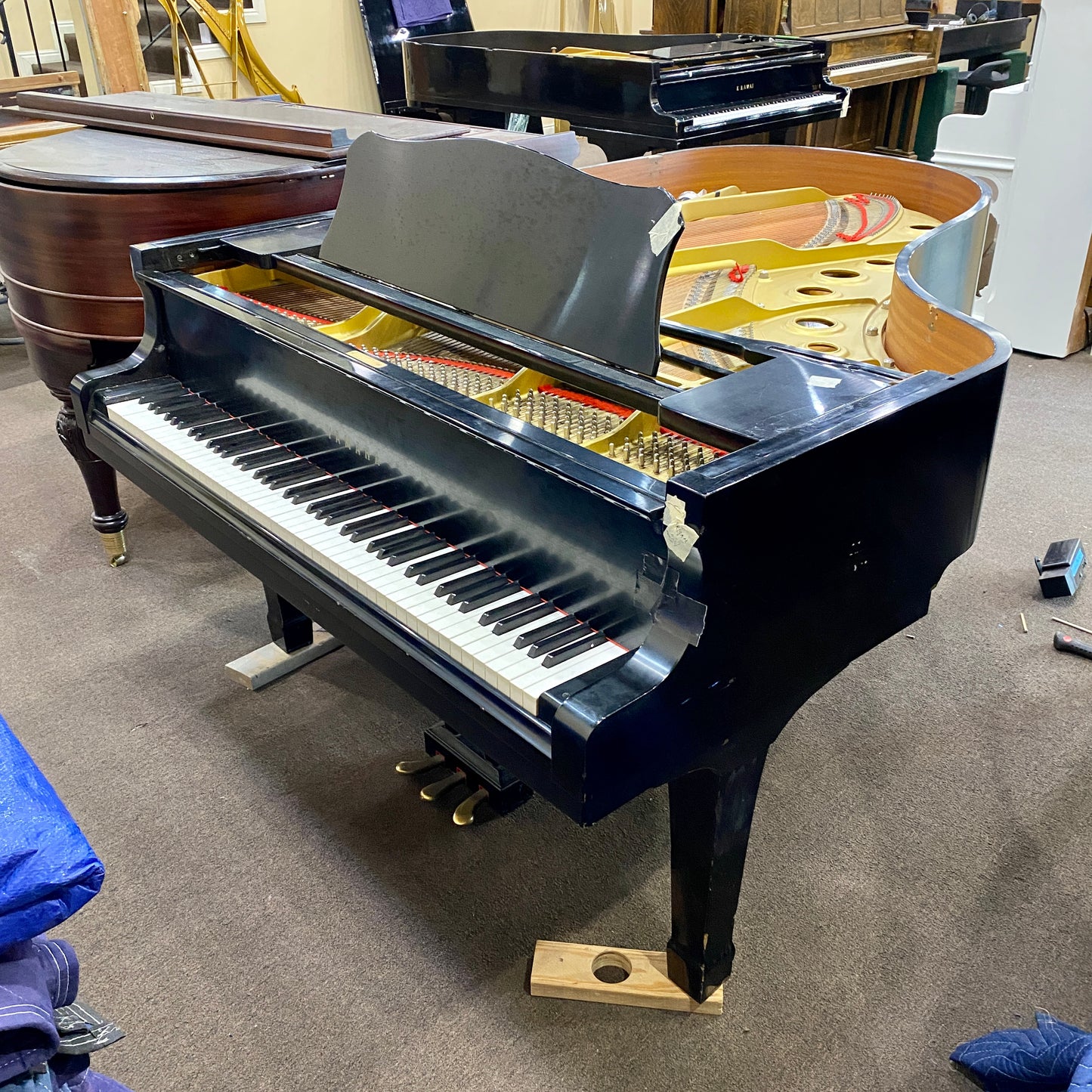 SOLD 1991 Yamaha C5 6'7" Grand Piano / Satin Black