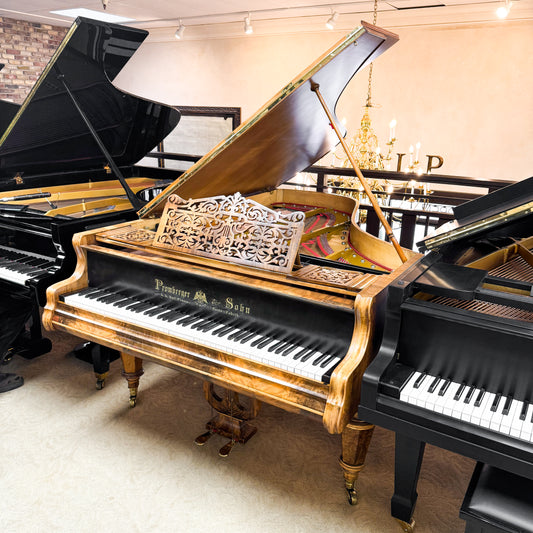 Unique 1880 Promberger & Sohn 6'10" Grand Piano - Viennese Action - Straight Strung - An Artifact of Piano History!