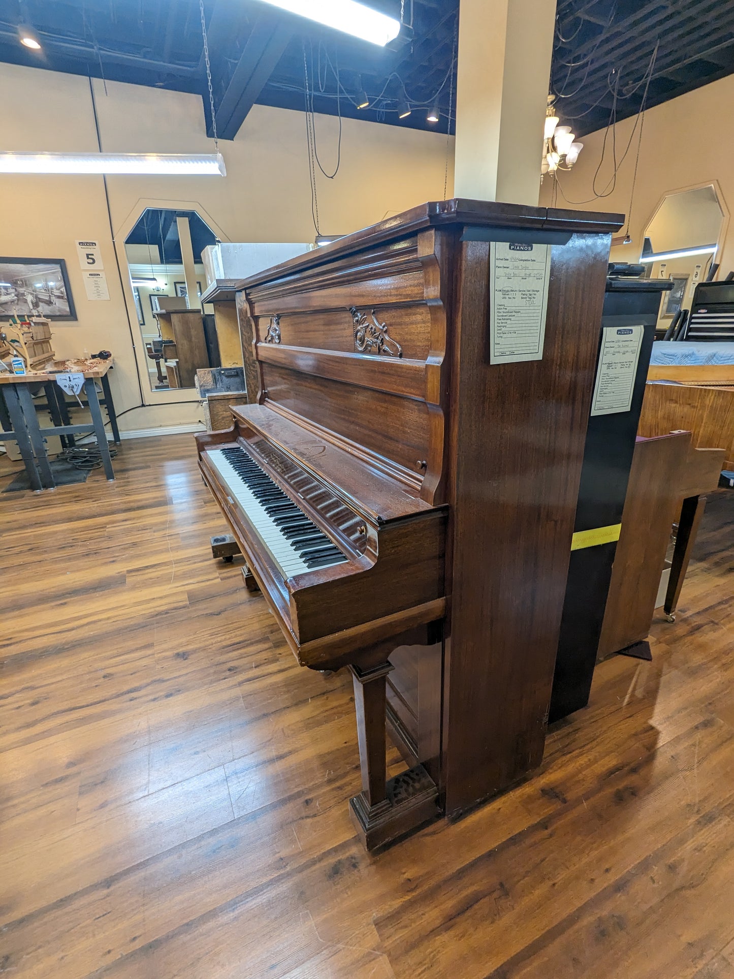 SOLD Taylor Bros. Co. Commissioned Satin Black Upright Piano