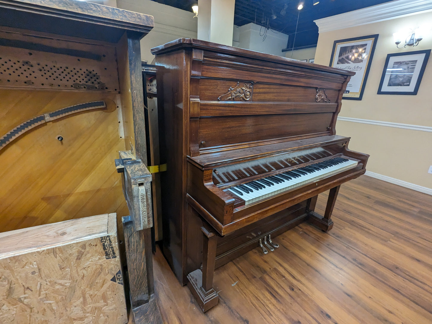 SOLD Taylor Bros. Co. Commissioned Satin Black Upright Piano