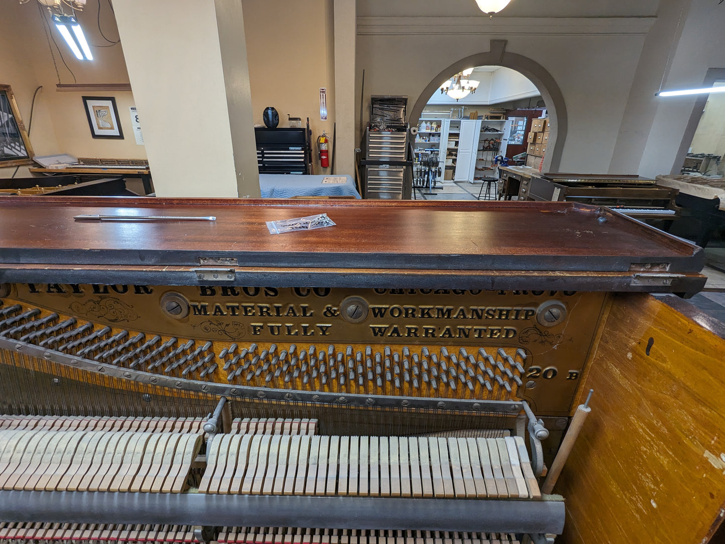 SPECIAL REBUILD for my mentor, Dave—Taylor Bros. Co. Satin Black Upright Piano