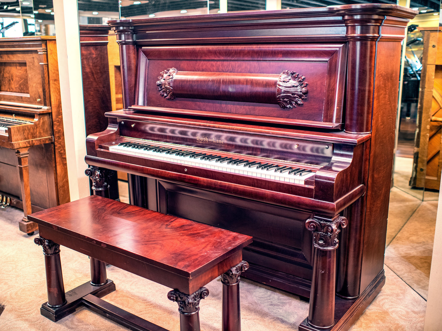 Image 4 of 1906 Bush & Lane Upright/58"