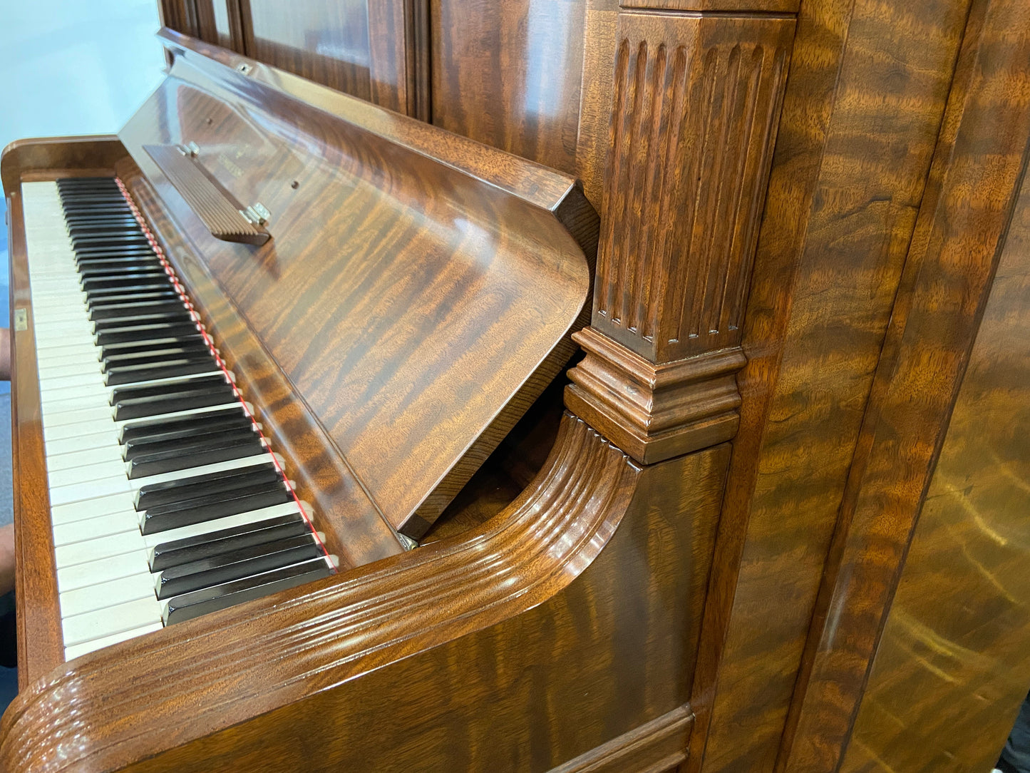 Image 2 of 1894 Steinway & Sons Upright / 52" / Dark Walnut/ QRS #168922