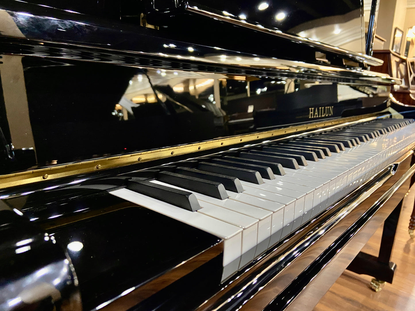 Image 2 of Hailun 7P Ebony Polish / 52" with QRS Self Playing System